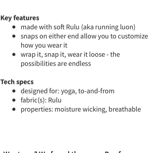 NWT Lululemon Vinyasa Scarf Blue RULU Heathered Porcelain (Reversible) - Picture 7 of 13